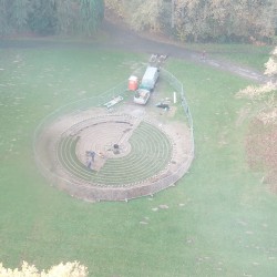 Labyrint in een park maken