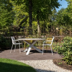 Rond terras van klinkers Rond terras van klinkers