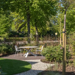 Tuin met ronde lijnen Tuin met ronde lijnen