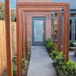 Welkomstboog van pergola's Welkomstboog van pergola's