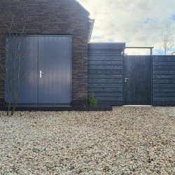 Zwarte erfafscheiding met poort