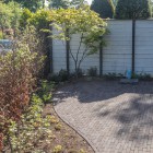 Terras van betonnen waaltjes Terras van betonnen waaltjes