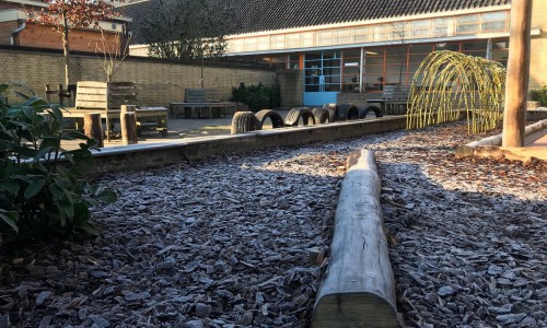 Wilgentunnel op het schoolplein